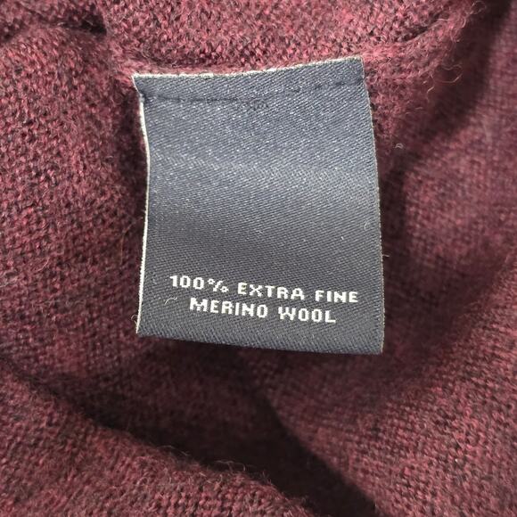 Hart Schaffner Marx maroon merino wool long sleeve v-neck sweater - 2XT 2XL tall - Picture 4 of 4